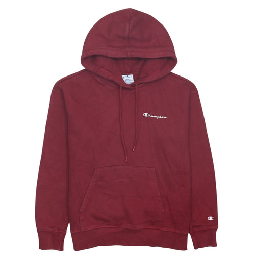 Champion Men's Red Small Pullover Hoodie with Logo