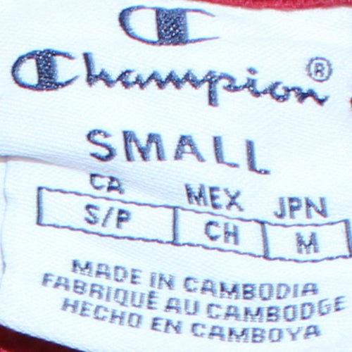 Champion Men's Red Small Pullover Hoodie with Logo