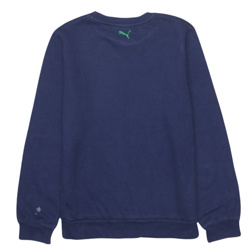 Puma Boys Blue Graphic Print Pullover Sweatshirt Size 152 L