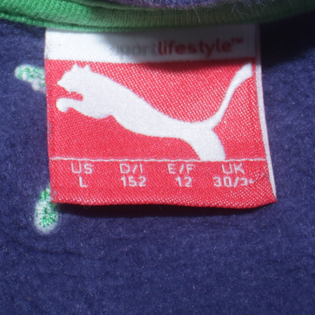 Puma Boys Blue Graphic Print Pullover Sweatshirt Size 152 L