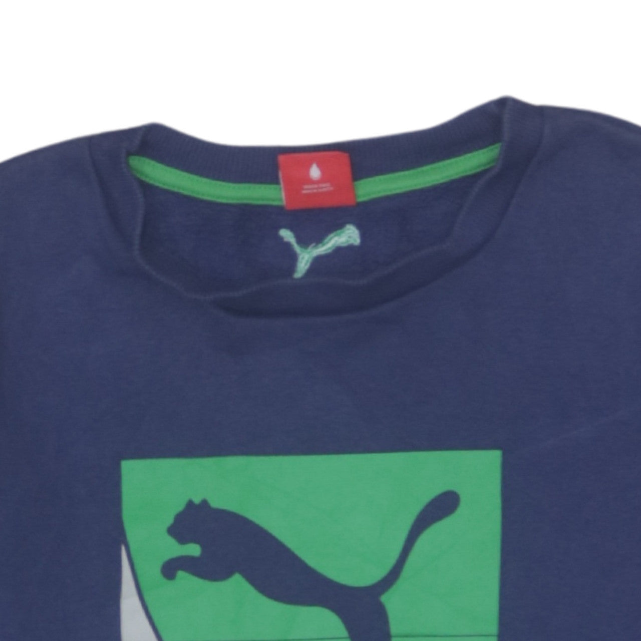 Puma Boys Blue Graphic Print Pullover Sweatshirt Size 152 L