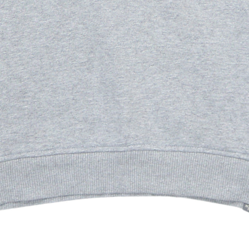 The North Face Boys Grey & Blue Pullover Hoodie Youth Large Logo Sweatshirt