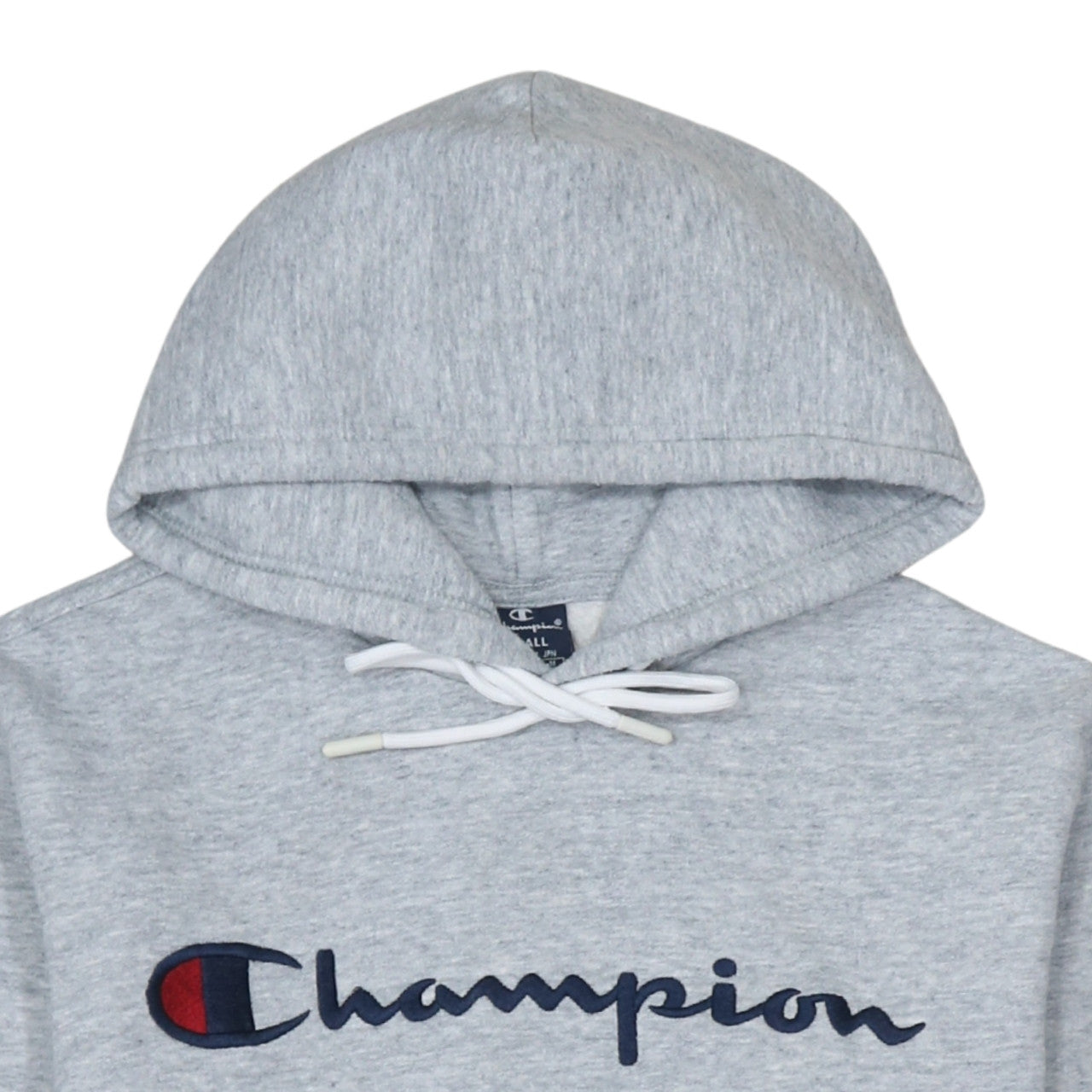 Champion Men’s Grey Pullover Hoodie Small Embroidered Logo Fleece