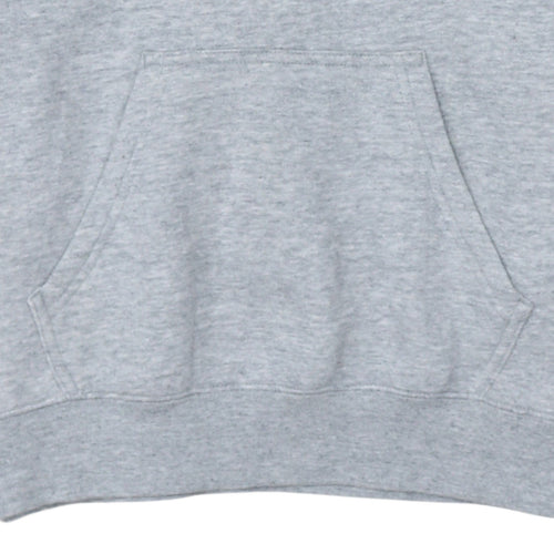 Champion Men’s Grey Pullover Hoodie Small Embroidered Logo Fleece