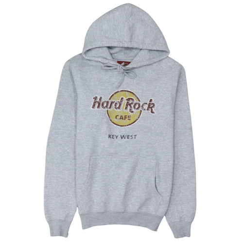 Hard Rock Cafe Key West Grey Pullover Hoodie Men's Medium Fleece Logo