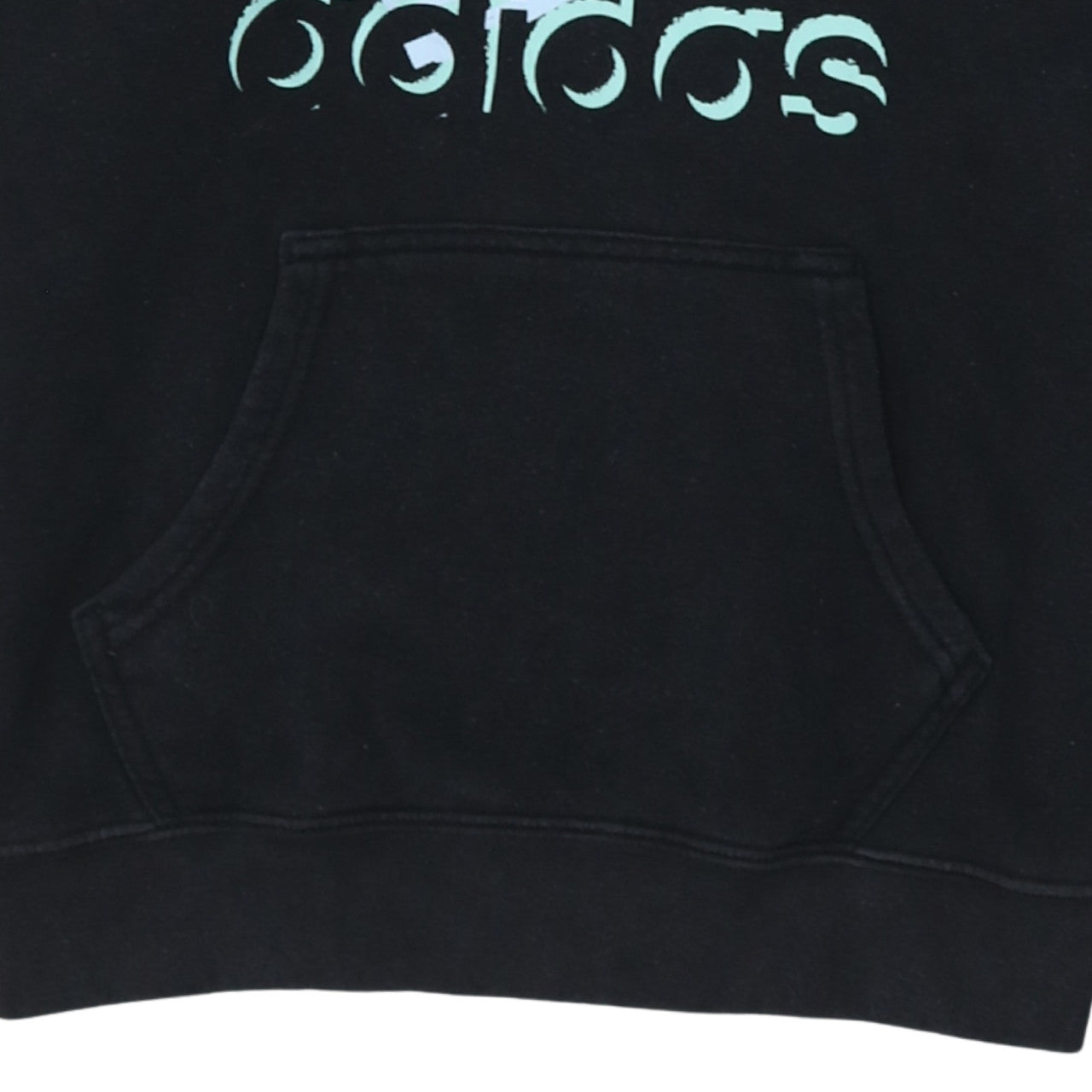 Adidas Womens Black Pullover Hoodie Size M Graphic Logo Print