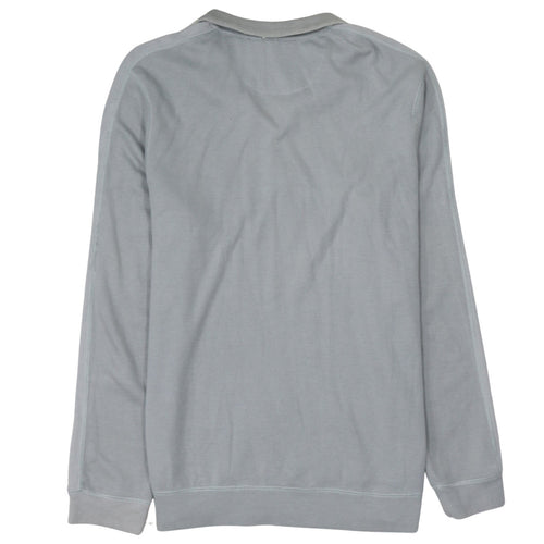 Calvin Klein Men's Grey Classic Fit 1/4 Zip Cotton Sweatshirt Size L