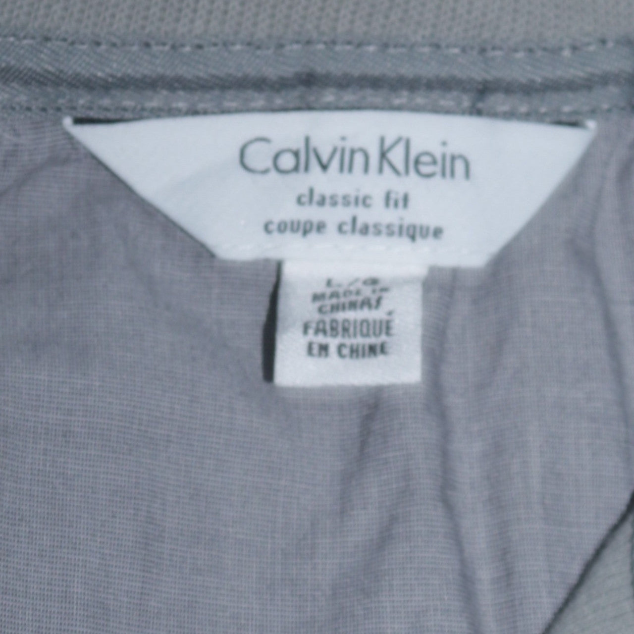 Calvin Klein Men's Grey Classic Fit 1/4 Zip Cotton Sweatshirt Size L