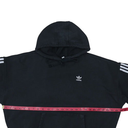 Adidas Womens Black Size 10 Pullover Hoodie with Logo Detail
