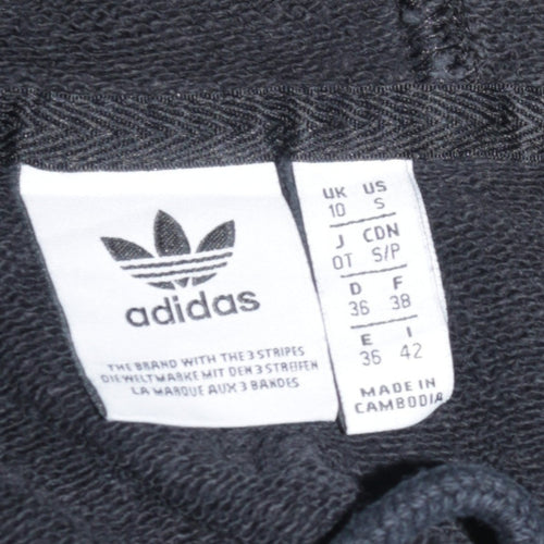 Adidas Womens Black Size 10 Pullover Hoodie with Logo Detail