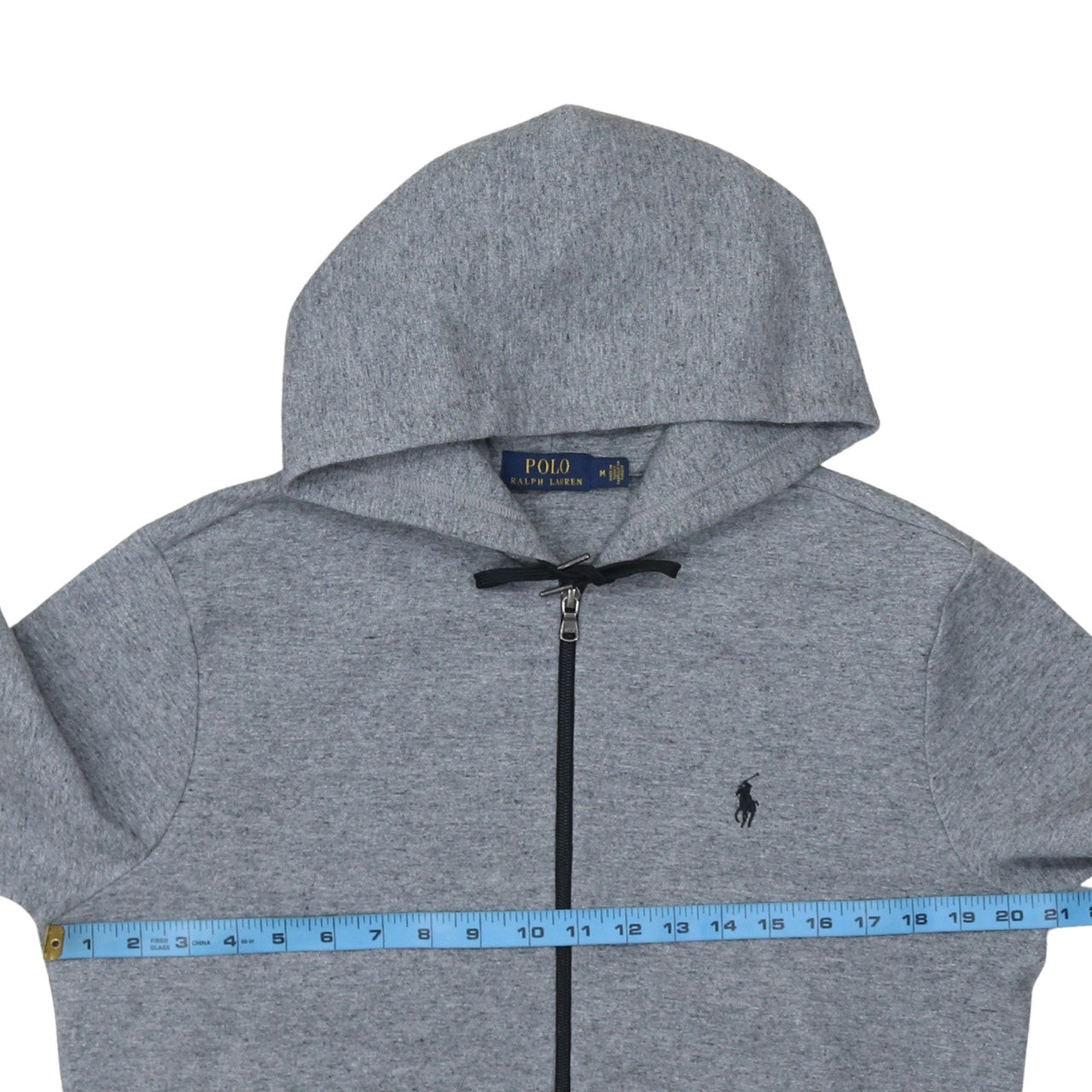 Polo Ralph Lauren Men's Grey Full Zip Hoodie M Cotton Blend