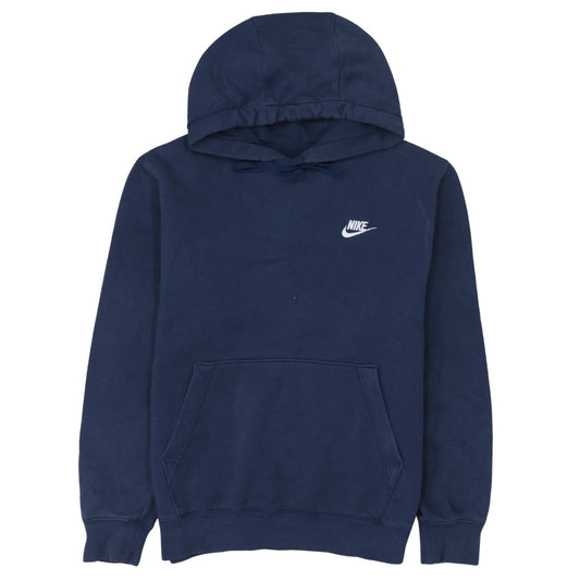 Nike Men's Blue Pullover Hoodie S Fleece Logo Sportswear