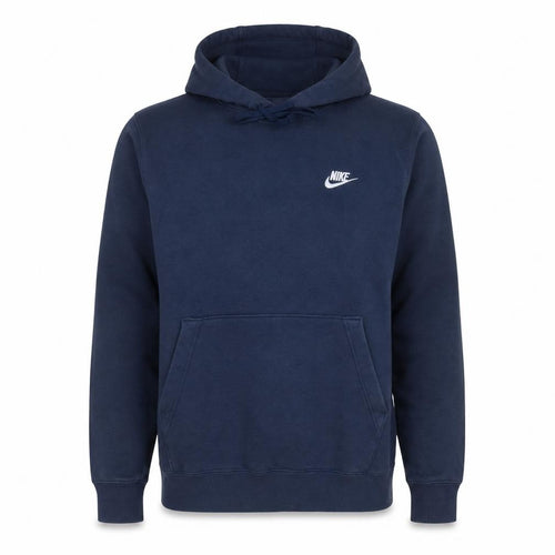Nike Men's Blue Pullover Hoodie S Fleece Logo Sportswear