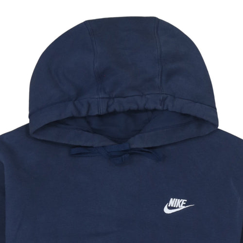 Nike Men's Blue Pullover Hoodie S Fleece Logo Sportswear