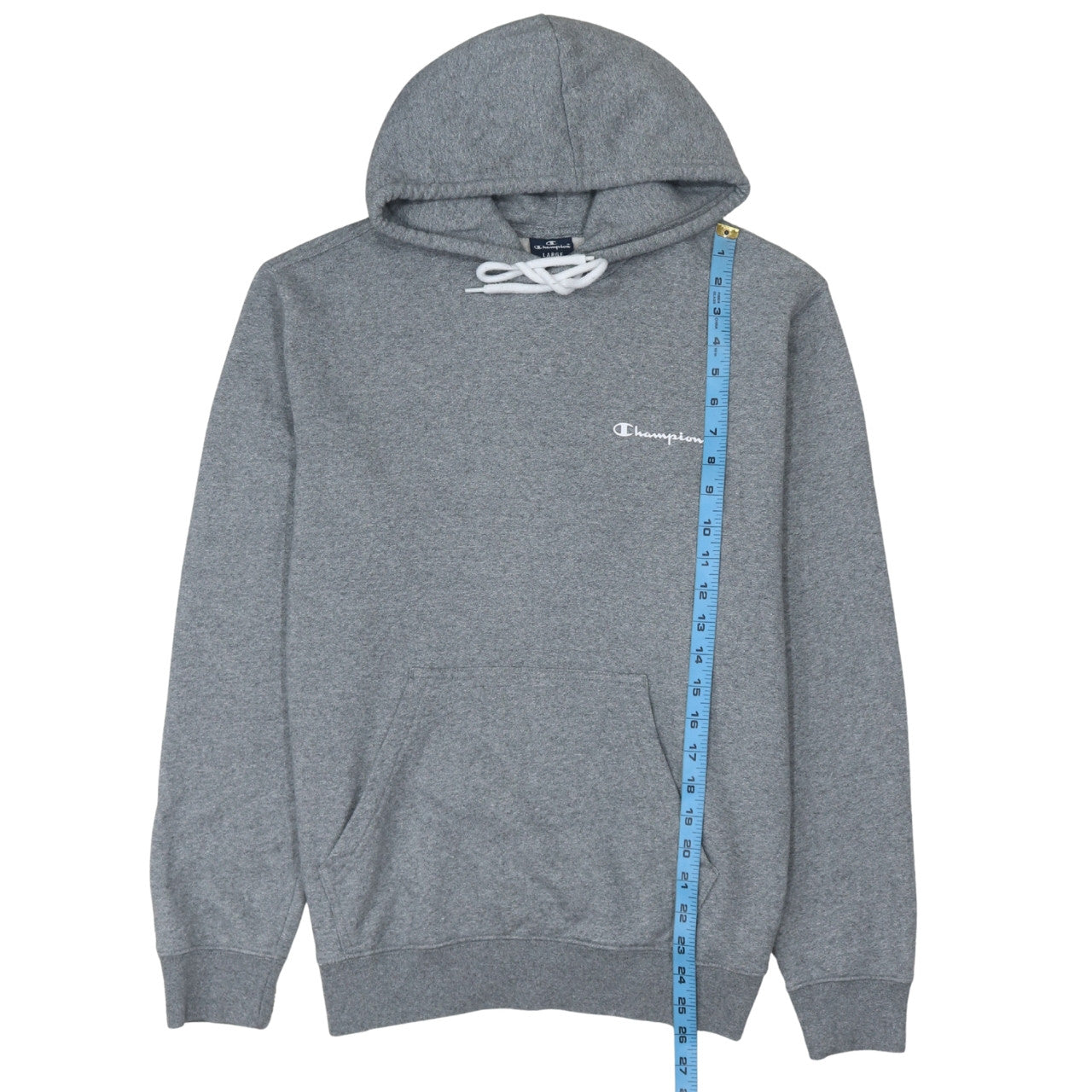 Champion Men's Grey Pullover Hoodie Large Regular Fit