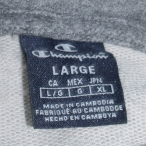 Champion Men's Grey Pullover Hoodie Large Regular Fit