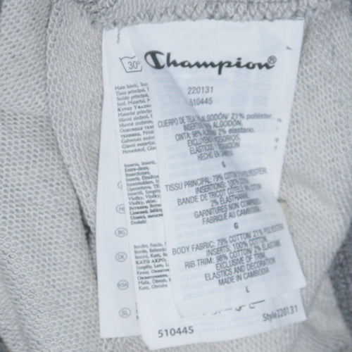 Champion Men's Grey Pullover Hoodie Large Regular Fit