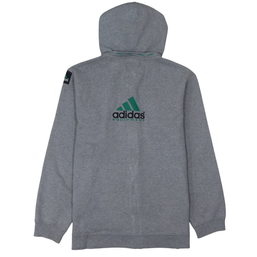 Adidas Men’s Grey Full Zip Hoodie M Regular Fit Fleece Sweatshirt