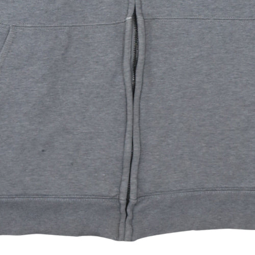 Adidas Men’s Grey Full Zip Hoodie M Regular Fit Fleece Sweatshirt