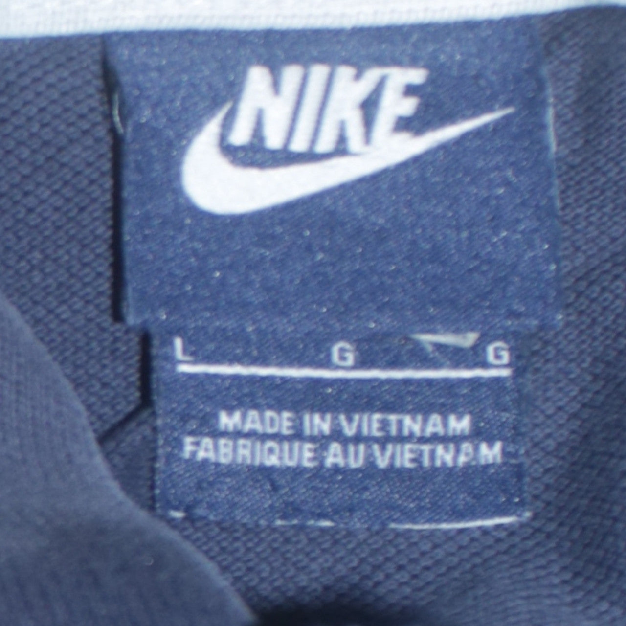 Nike Men's Blue Cotton Polo Shirt L Regular Fit Short Sleeve
