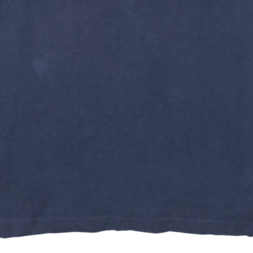 Nike Men's Blue Cotton Polo Shirt L Regular Fit Short Sleeve
