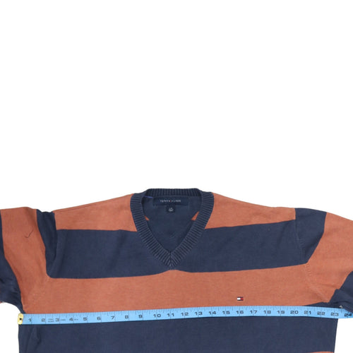 Tommy Hilfiger Men’s Multicoloured Cotton V-Neck Jumper L