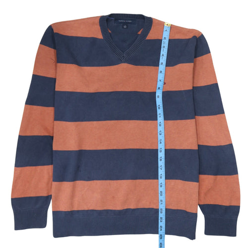 Tommy Hilfiger Men’s Multicoloured Cotton V-Neck Jumper L