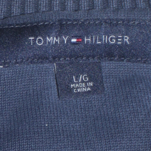 Tommy Hilfiger Men’s Multicoloured Cotton V-Neck Jumper L