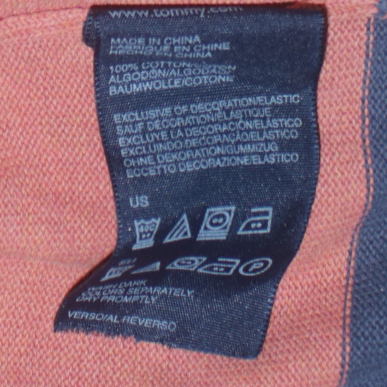 Tommy Hilfiger Men’s Multicoloured Cotton V-Neck Jumper L