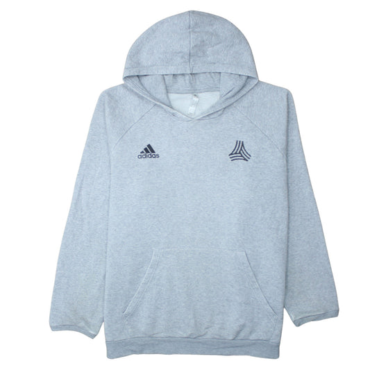 Adidas Men's Grey XL Pullover Hoodie Fleece Sports Sweatshirt