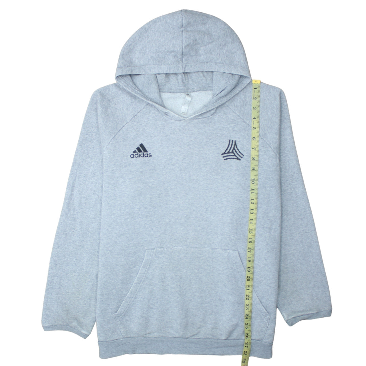 Adidas Men's Grey XL Pullover Hoodie Fleece Sports Sweatshirt