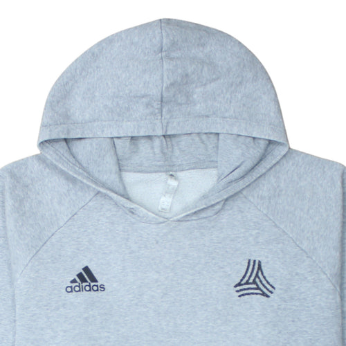 Adidas Men's Grey XL Pullover Hoodie Fleece Sports Sweatshirt