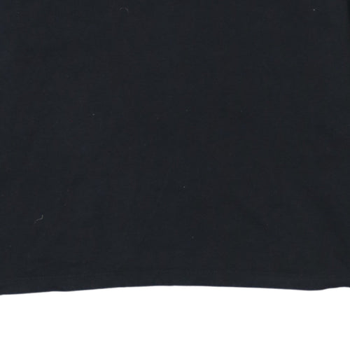 Tommy Jeans Womens Black Long Sleeve V-Neck Cotton T-Shirt L