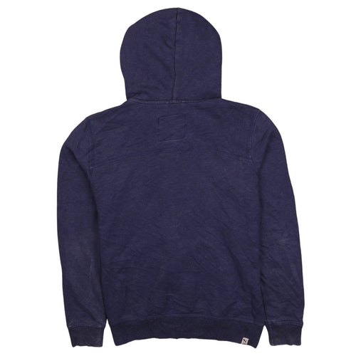 Puma Women Blue Full Zip Hoodie Size 12 Cotton Blend Casual