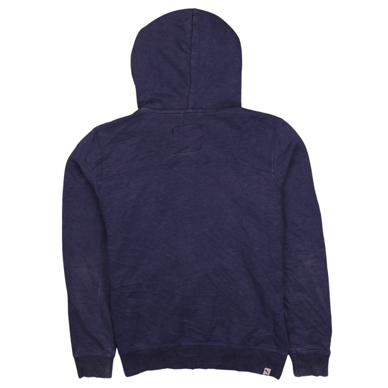 Puma Women Blue Full Zip Hoodie Size 12 Cotton Blend Casual