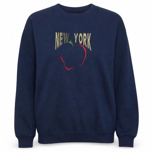 Front view of Lee Women’s Navy Blue New York Embroidered Pullover Sweatshirt L