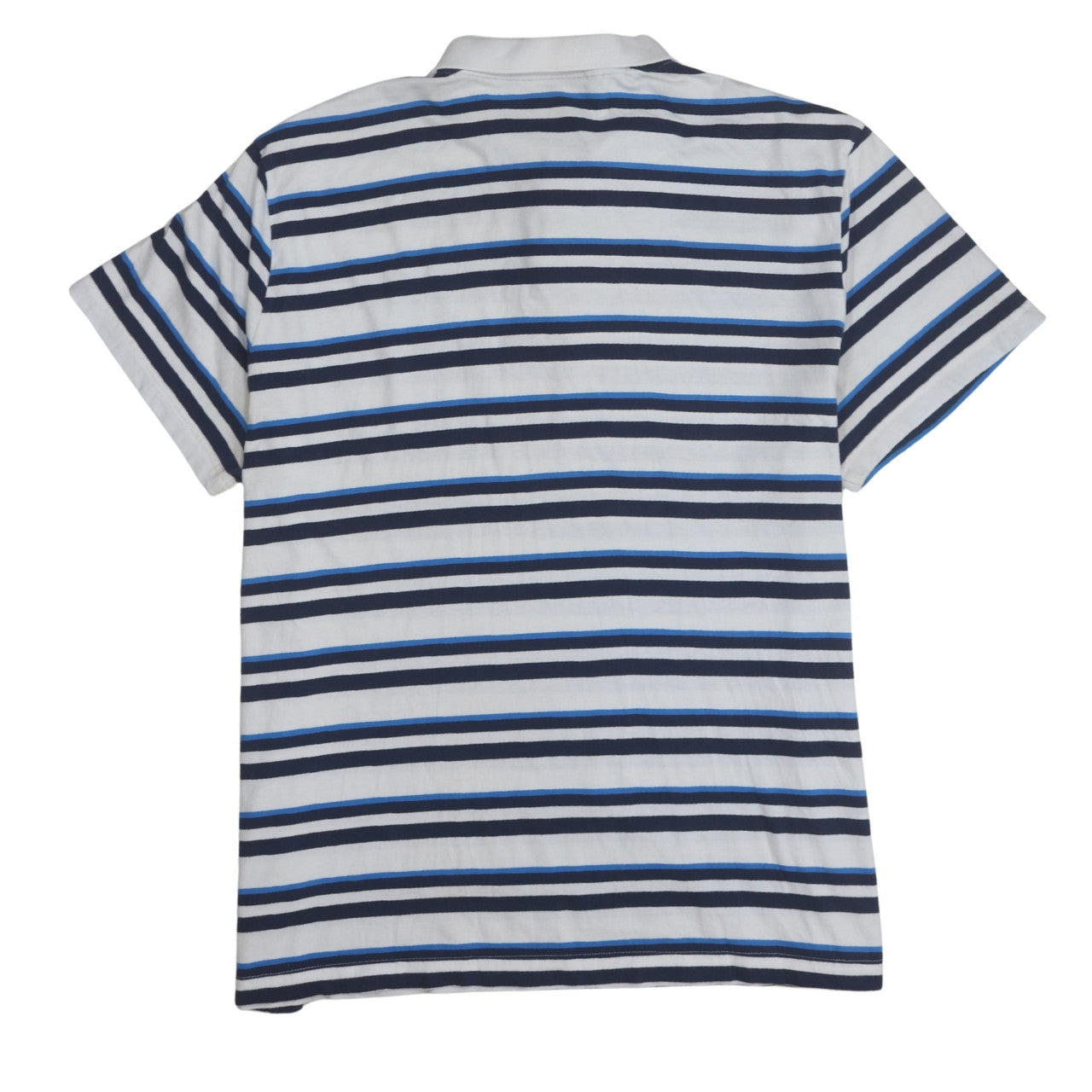 Puma Men's Blue Striped 2XL Cotton Polo Shirt