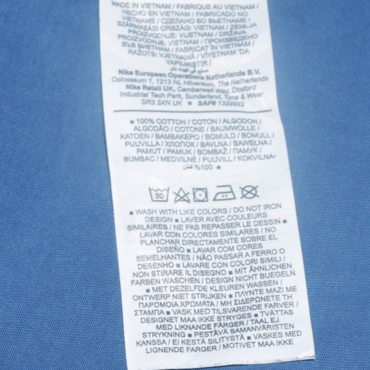 Nike Men's Blue XL Crew Neck Sports T-Shirt
