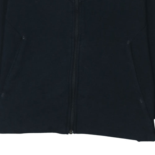 Nike Women Black Full Zip Hoodie Medium Cotton Blend Casual