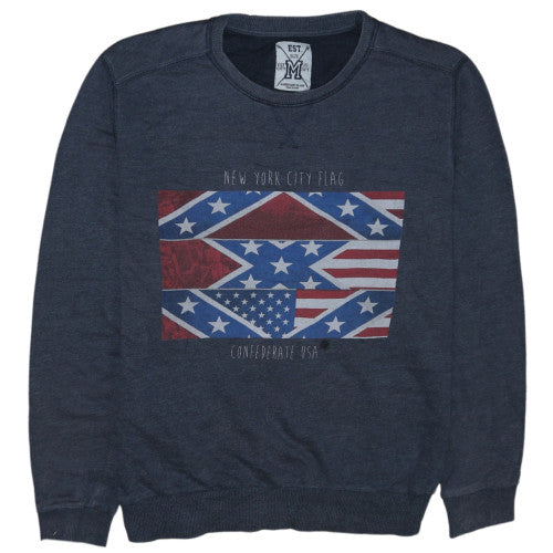 Kahoolawe Island Men's Blue Graphic Crew Neck Pullover Sweatshirt M