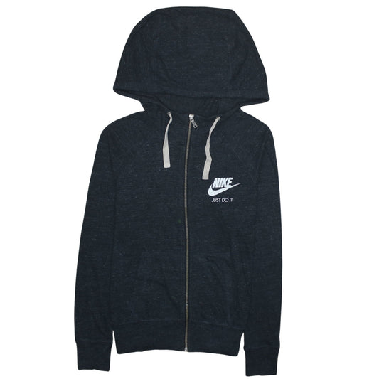 Nike Women’s Black XS Full Zip Hoodie Just Do It Cotton Blend