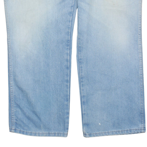 Wrangler Men's Blue 42x29 Straight Leg Light Wash Denim Jeans