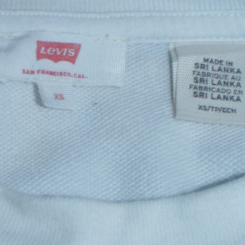 Levi's Women's White XS Pullover Sweatshirt with Red Logo Trim