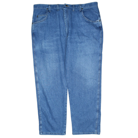 Wrangler Men's Blue Straight Leg Denim Jeans 44x30 Regular Fit