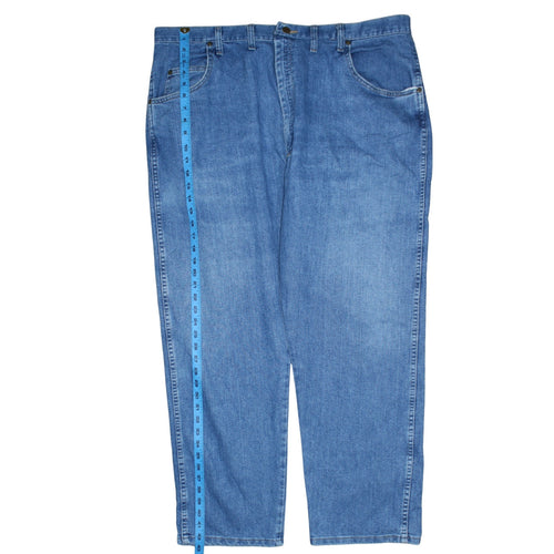Wrangler Men's Blue Straight Leg Denim Jeans 44x30 Regular Fit
