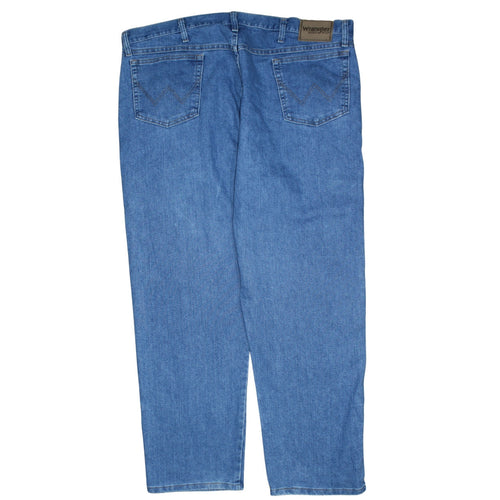Wrangler Men's Blue Straight Leg Denim Jeans 44x30 Regular Fit