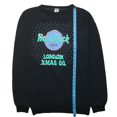 Hard Rock Cafe London Men's Black L Vintage 80s Sweatshirt