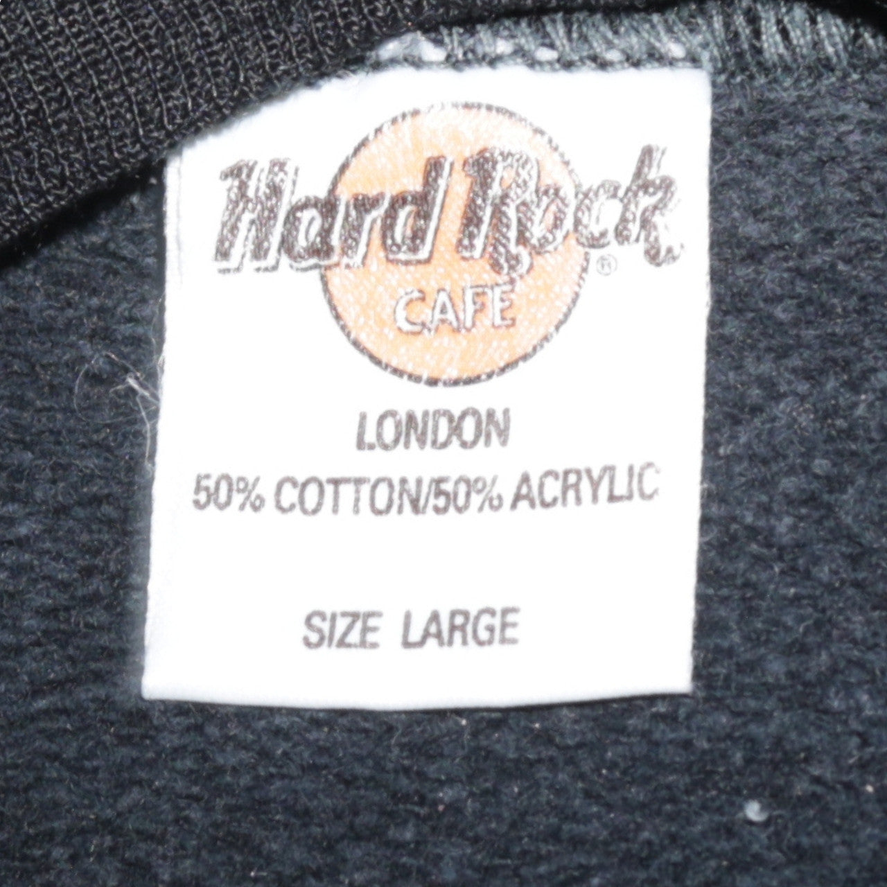 Hard Rock Cafe London Men's Black L Vintage 80s Sweatshirt
