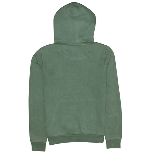 Puma Women Green Pullover Hoodie Size 10 Logo Print Cotton