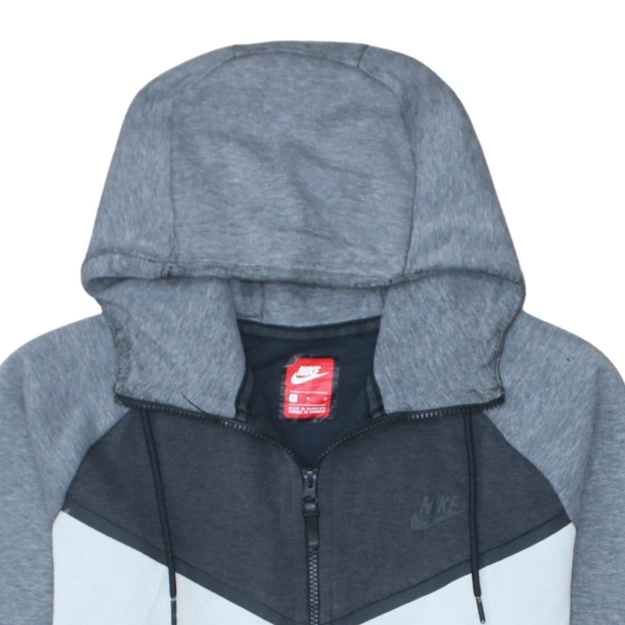 Nike Men's Grey Full Zip Hoodie Size M Regular Fit Sportswear
